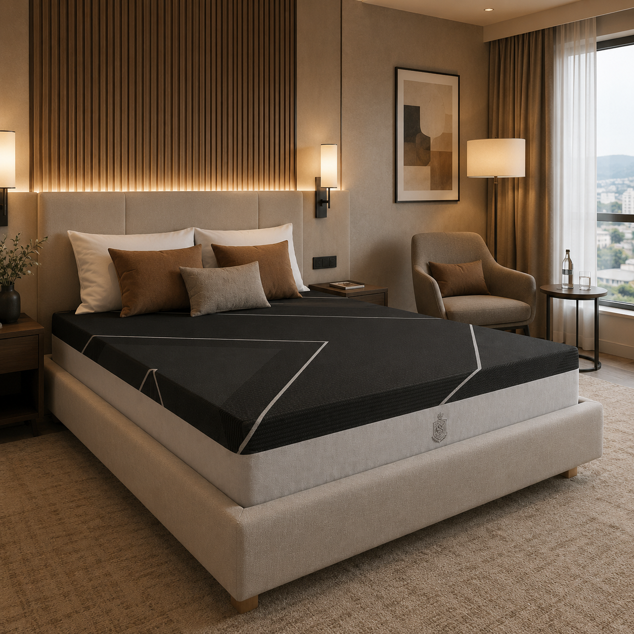 Hybrid mattress with memory foam, bamboo-charcoal, and pocket springs - Natural Collection