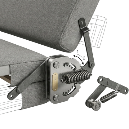 Canapé lit 2 places matelas mémoire de forme beige - Collection canape convertible