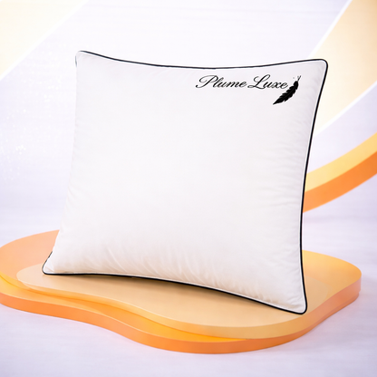 Oreiller plume de canard, coutil coton, ergonomique - Collection Luxe