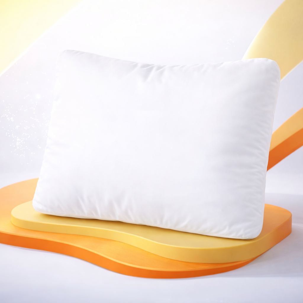 Oreiller moelleux, soutien cervical ergonomique, microfibre respirante - Collection Happy