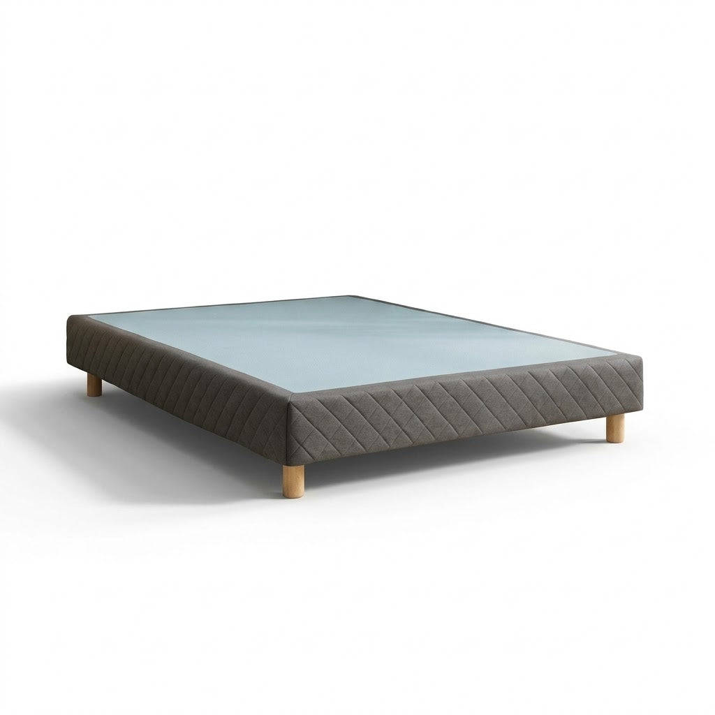 Sommier tapissier, structure bois et revêtement tissu - Collection Confort