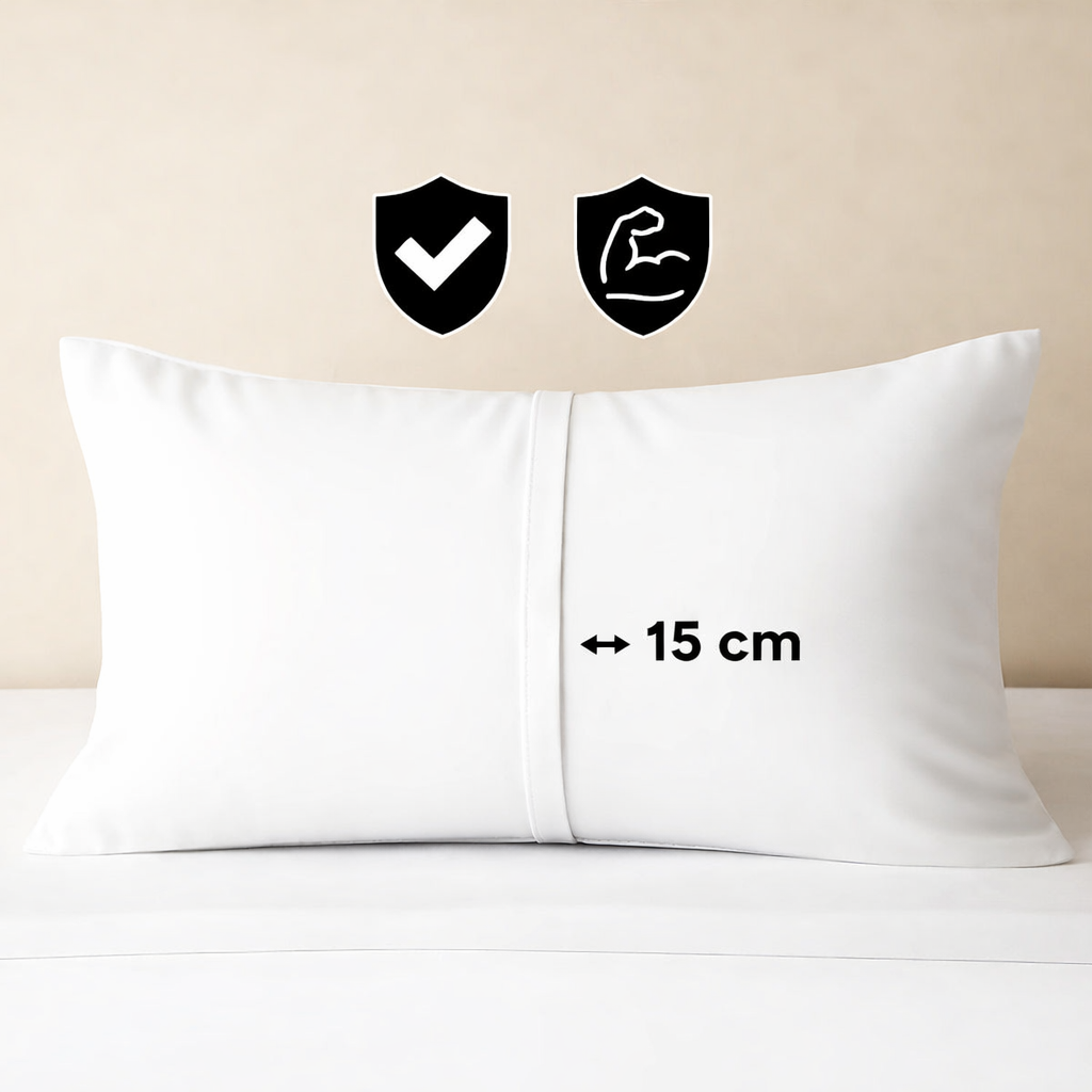 Taie d’oreiller coton blanc, douceur haut de gamme, confort naturel - Collection Coton