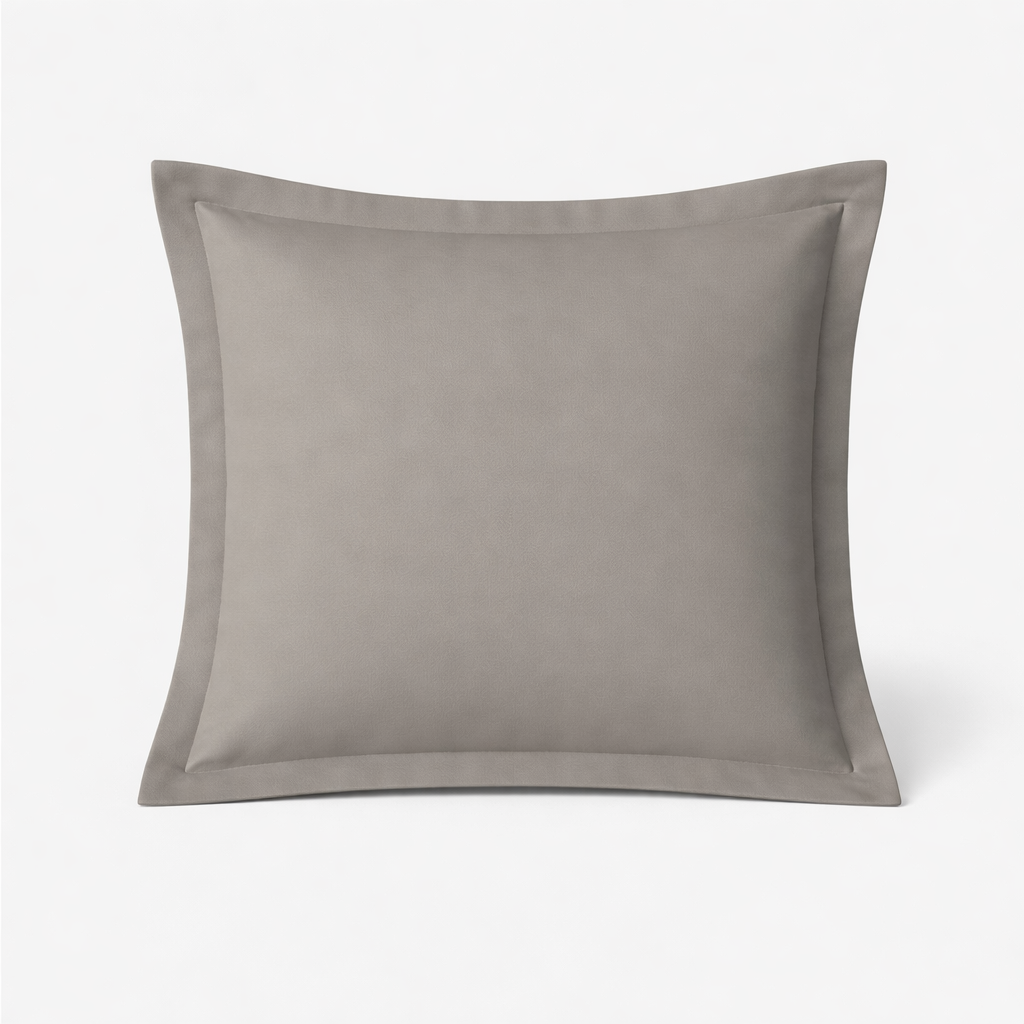 Pearl grey pillowcase, soft, breathable, washable, durable - Solid Collection