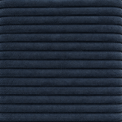 Housse de tête de lit velours côtelé bleu