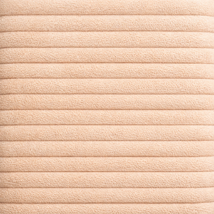 Housse structure lit fixe velours côtelé sable