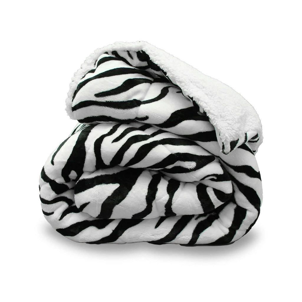 Couette Safari : Réversible blanche zébrée
