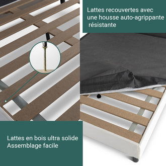 Lit Triomphe : revêtement similicuir