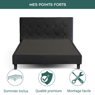 Lit Triomphe : revêtement similicuir