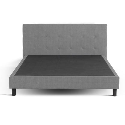 Modernes Polsterbett Majestic: Stoff und Lattenrost aus Holz