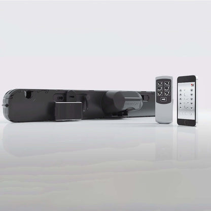Pack Lit Electrique orthopédique Tissu gris foncé Technoflex : Sommier et Matelas