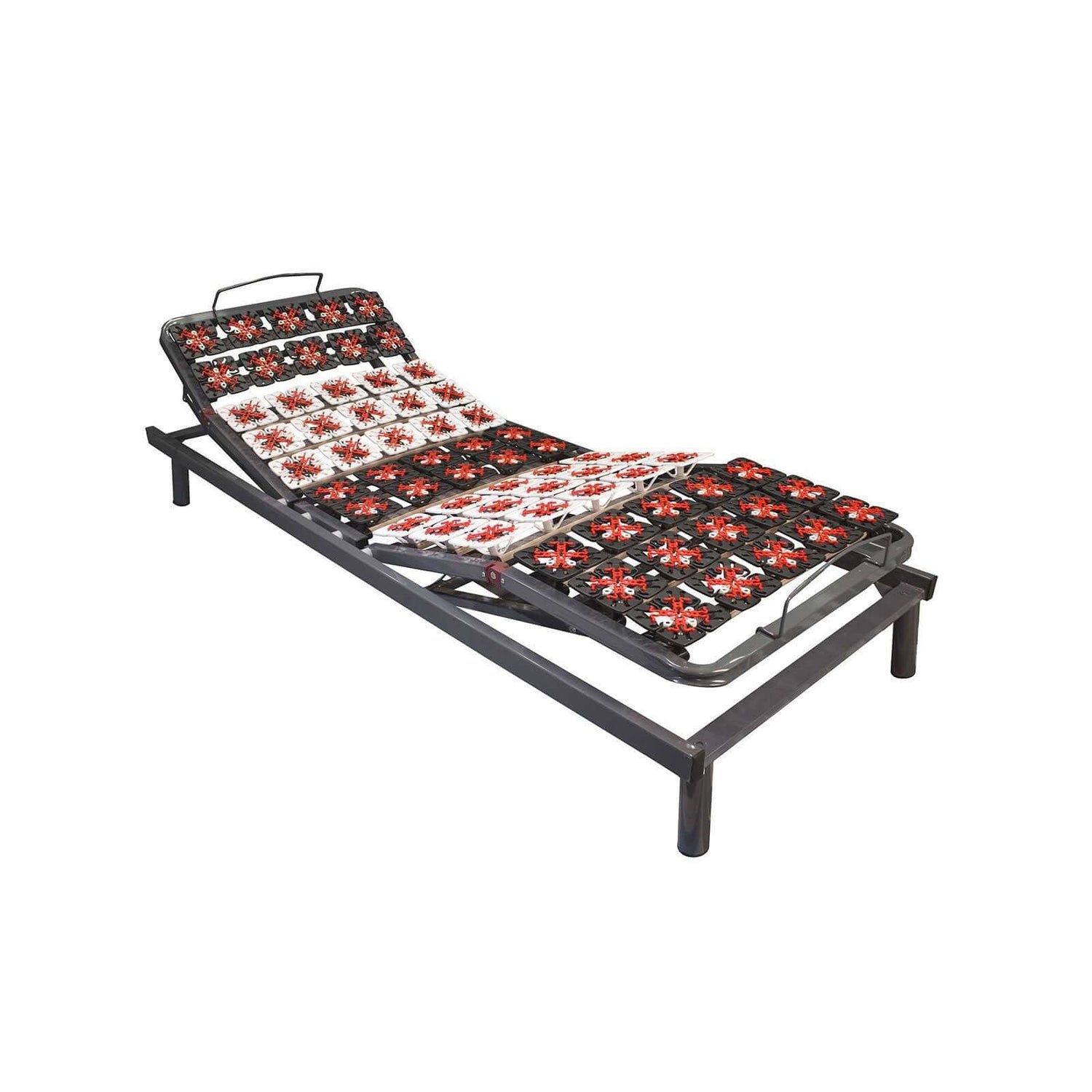 Pack Lit Electrique orthopédique Tissu gris foncé Technoflex : Sommier et Matelas