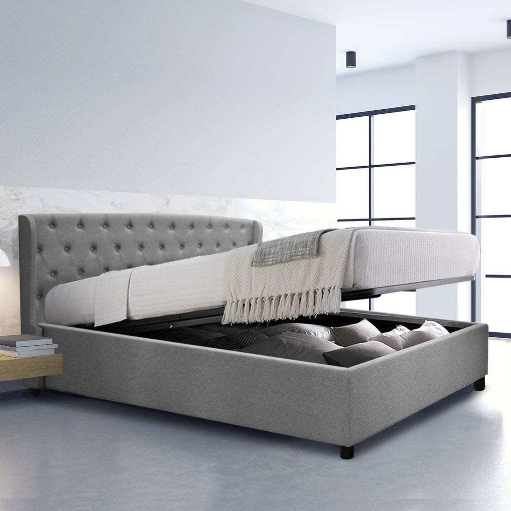 Lit Monceau : Lit coffre, Tissu ou Simili cuir