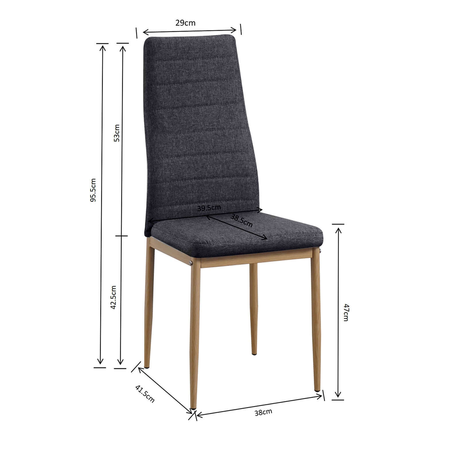 Chaise Carla : Style intemporel en tissu