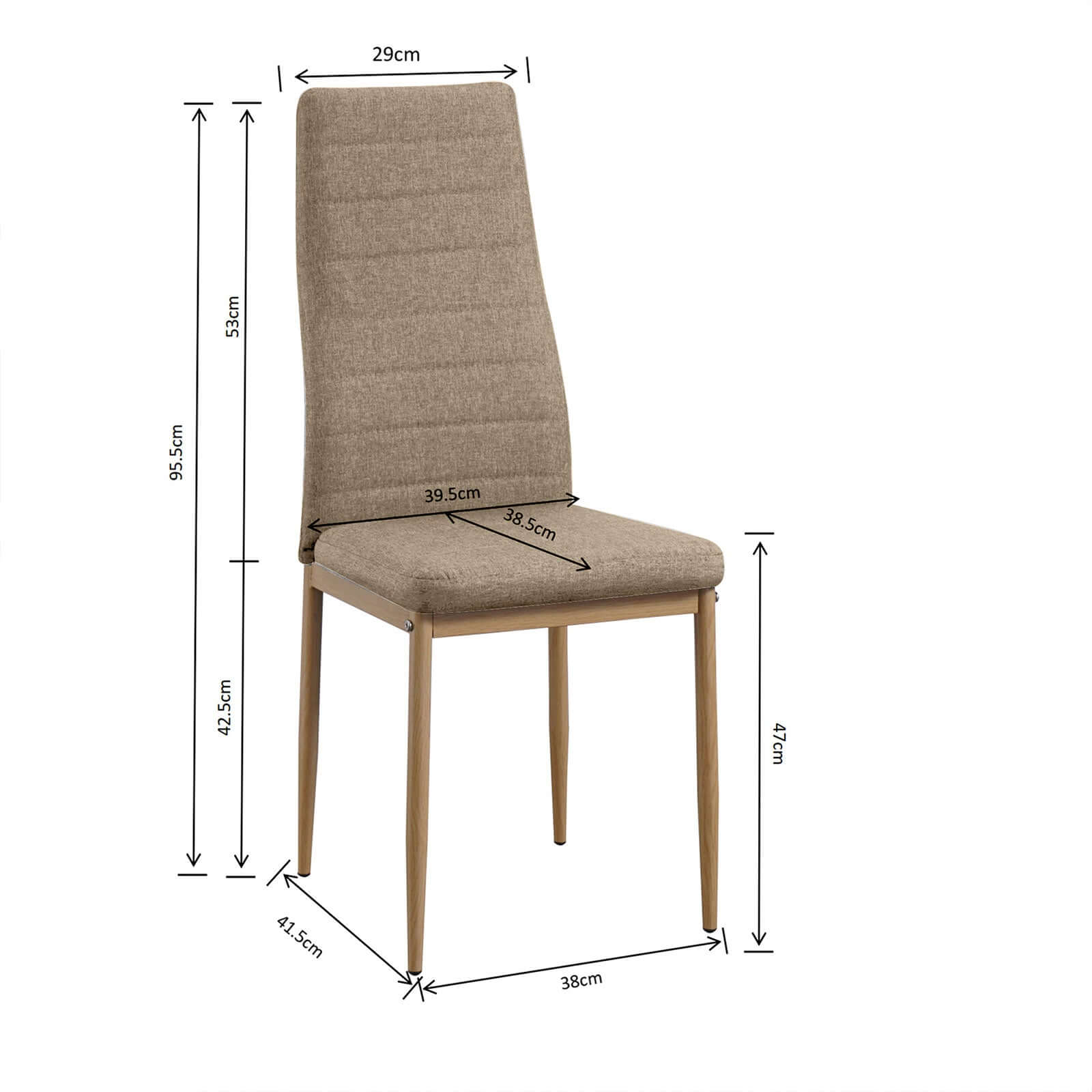 Chaise Carla : Style intemporel en tissu