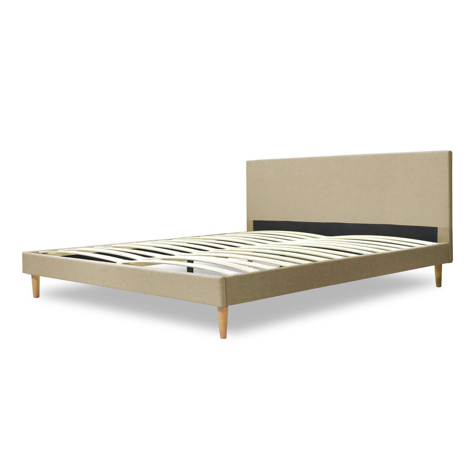 Skandinavisches Stoffbett Marquis: flexibler Lattenrost aus Holz