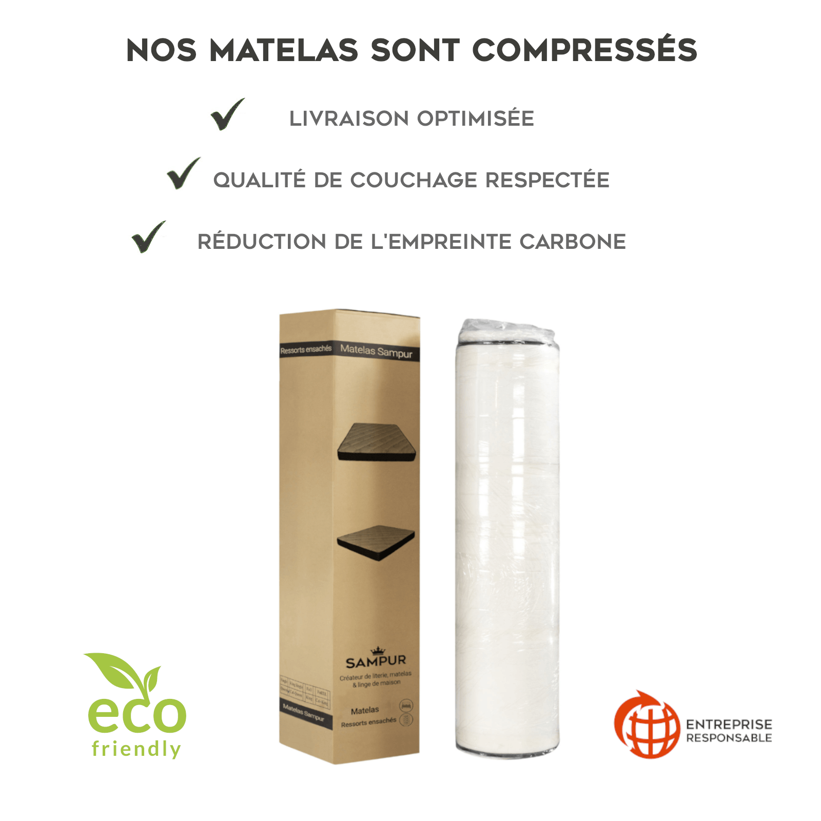 Matelas Émotion : mémoire de forme et mousse Haute Résilience