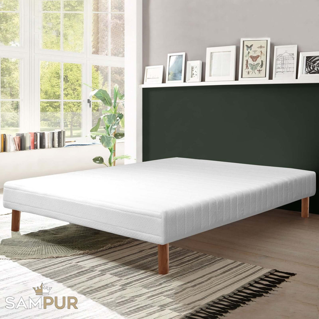 Sommier Confort : Contour tissu et Structure en bois