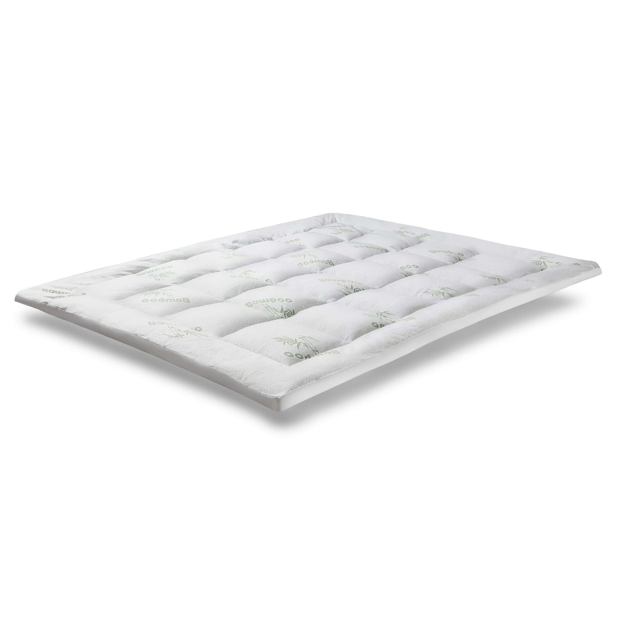 Surmatelas Mémoire De Forme 7cm - Tissu Bambou - 110x190cm - Antiacarien, Lavable - Fabriqué En Italie