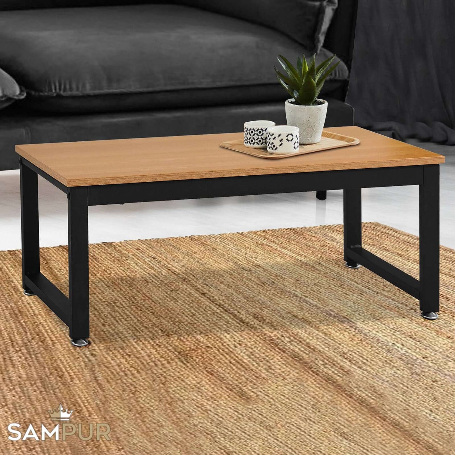 Couchtisch Brooklyn: Industrieller Stil, Holz und Metall